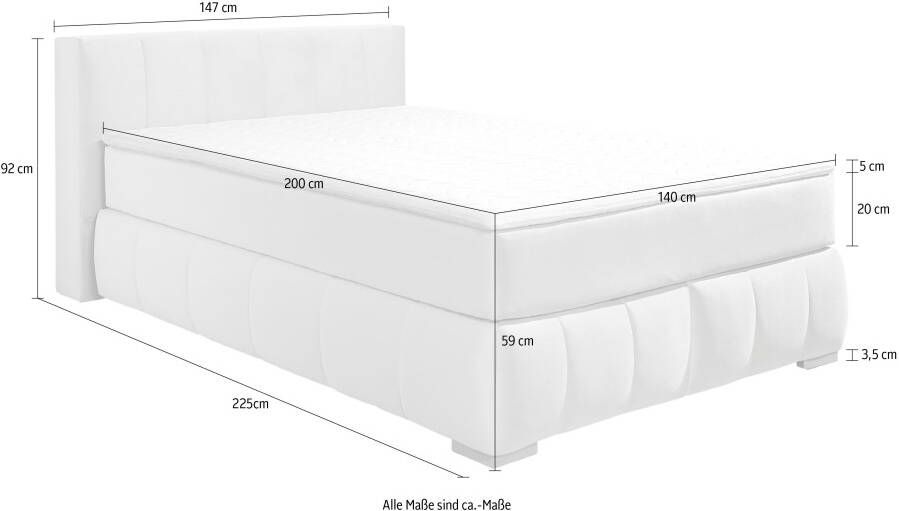 Home affaire Boxspring Chelles incl. koudschuim matrastopper in 5 breedtes en 3 matrastypes - Foto 7