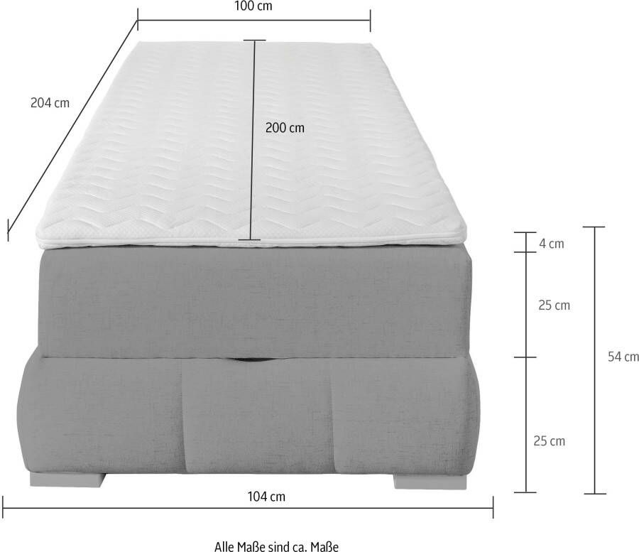 OTTO Boxspring Wehma zonder hoofdbord inclusief matrastopper en bedlade - Foto 5