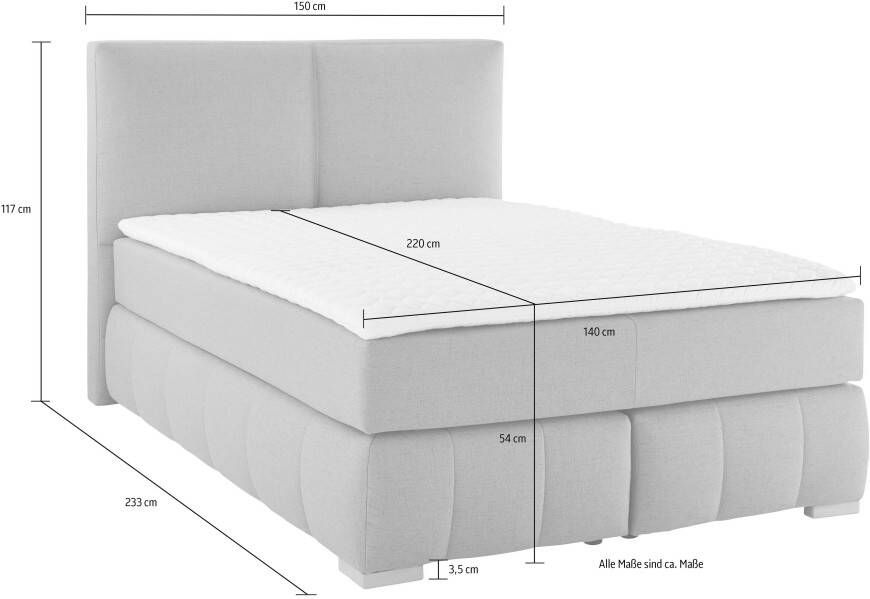 Home affaire Boxspring Wehma incl. matrastopper voor 3 verschillende matrassen ook in fluwelen stof - Foto 8