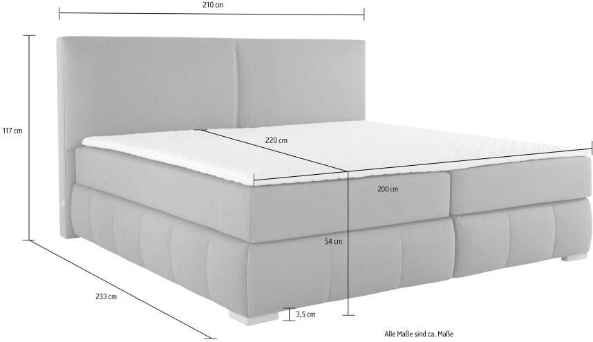 Home affaire Boxspring Wehma incl. matrastopper voor 3 verschillende matrassen ook in fluwelen stof - Foto 10