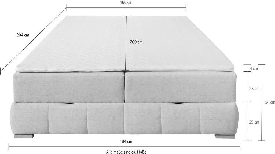 OTTO Boxspring Wehma zonder hoofdbord inclusief matrastopper en bedlade - Foto 7