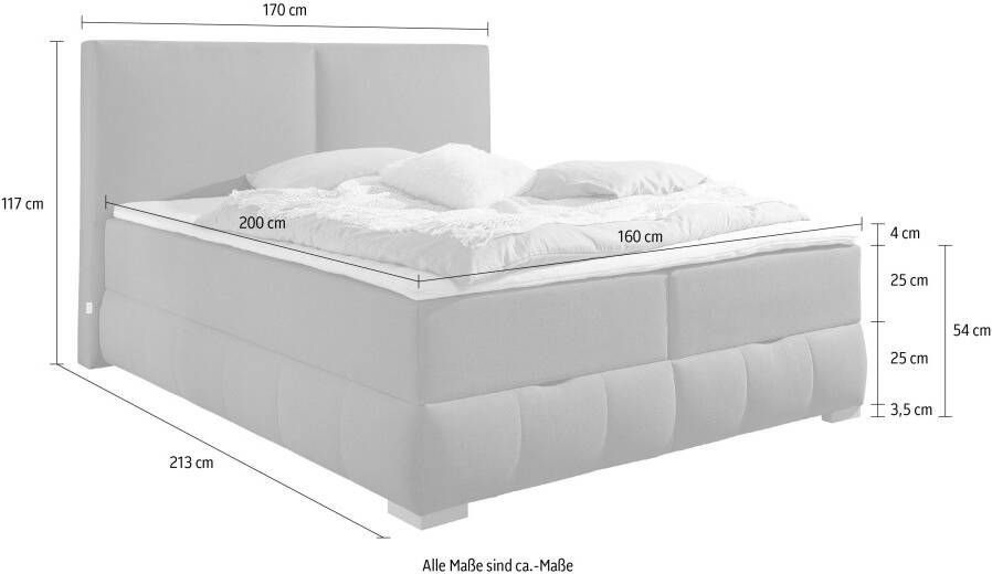 OTTO Boxspring Wehma in h2 h3 & h4 verkrijgbaar inclusief topper - Foto 10