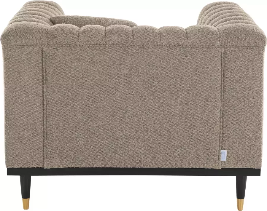 Home affaire Cocktailfauteuil Chamby New stoel bouclé-structuurbekleding met stiksels bij de leuning - Foto 2