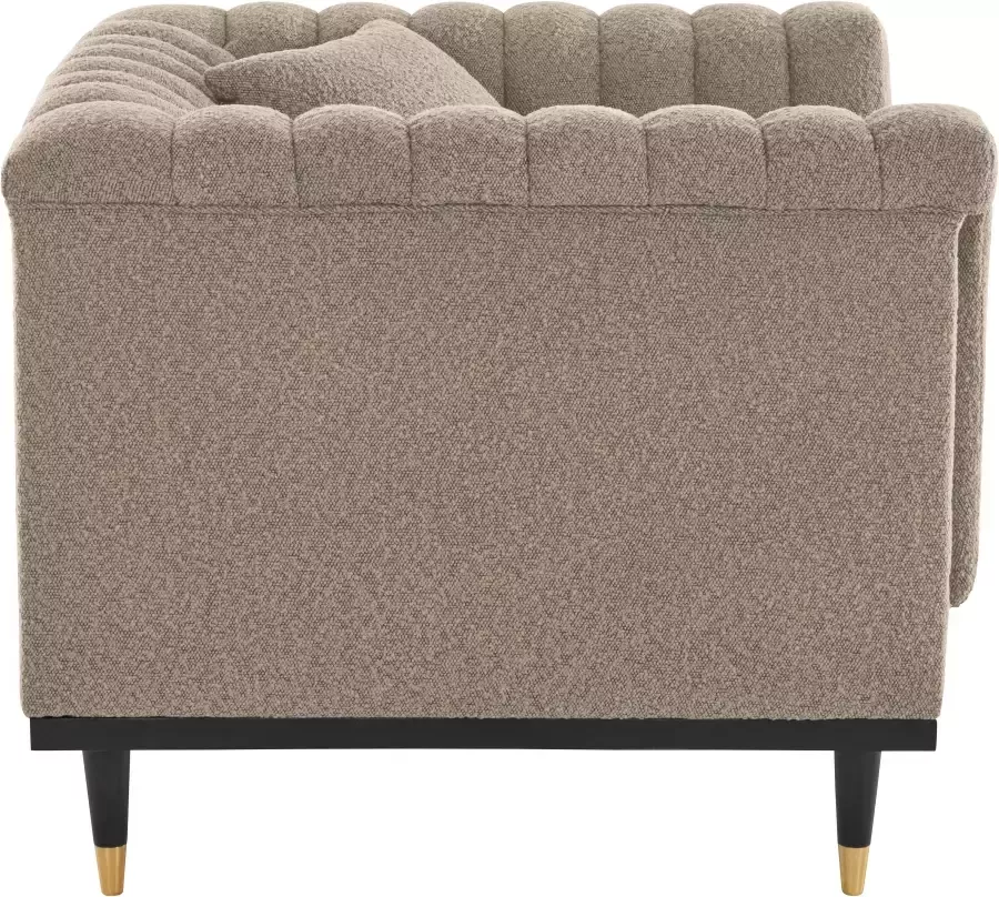 Home affaire Cocktailfauteuil Chamby New stoel bouclé-structuurbekleding met stiksels bij de leuning