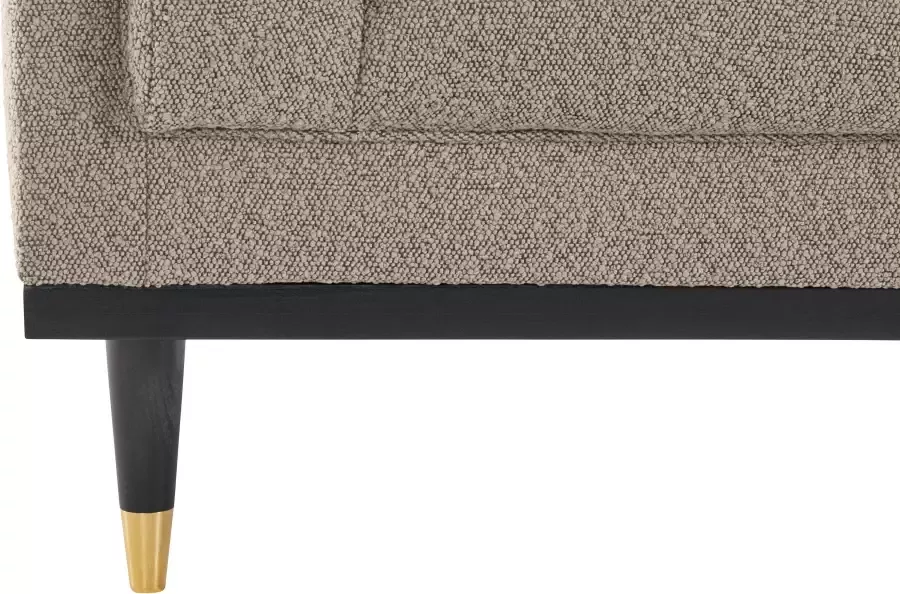 Home affaire Cocktailfauteuil Chamby New stoel bouclé-structuurbekleding met stiksels bij de leuning - Foto 8