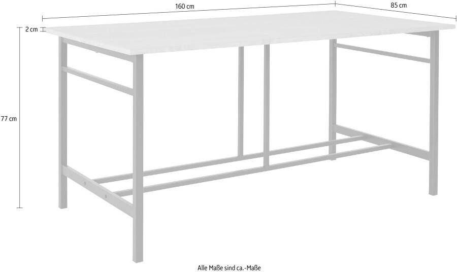 Home affaire Eettafel Sare met echt houtfineer van eiken - Foto 4