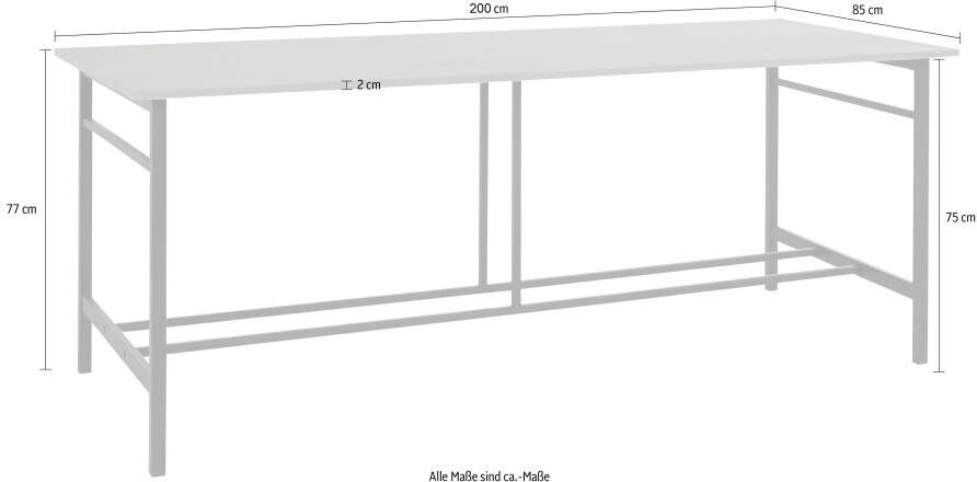 Home affaire Eettafel Sare met echt houtfineer van eiken - Foto 3