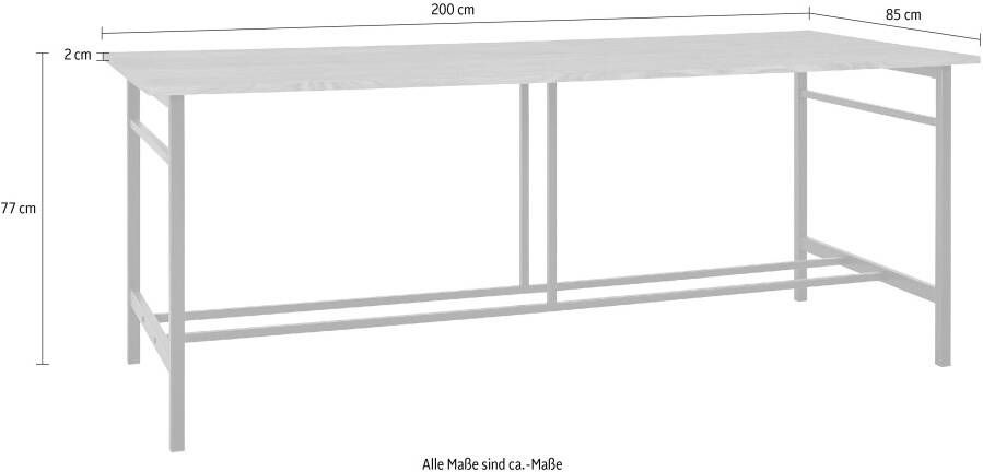 Home affaire Eettafel Sare met echt houtfineer van eiken - Foto 4