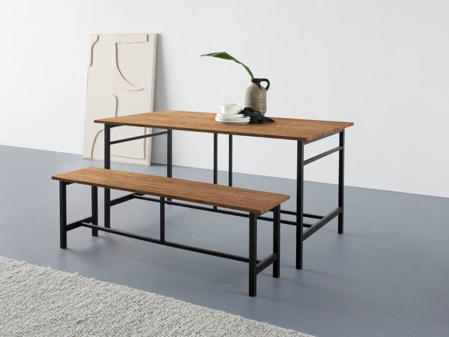 Home affaire Eettafel Sare met echt houtfineer van eiken - Foto 5