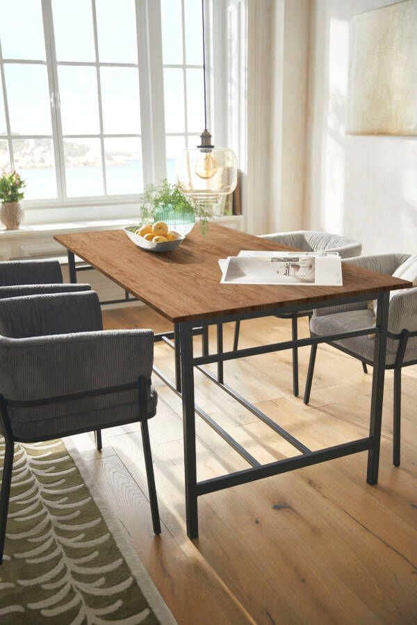 Home affaire Eettafel Sare met echt houtfineer van eiken - Foto 12