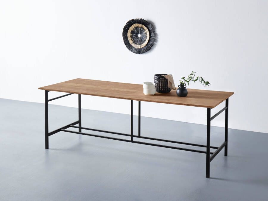 Home affaire Eettafel Sare met echt houtfineer van eiken - Foto 2