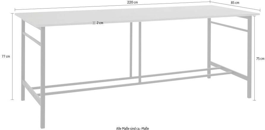 Home affaire Eettafel Sare met echt houtfineer van eiken - Foto 3