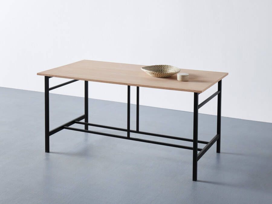 Home affaire Eettafel Sare met echt houtfineer van eiken - Foto 2