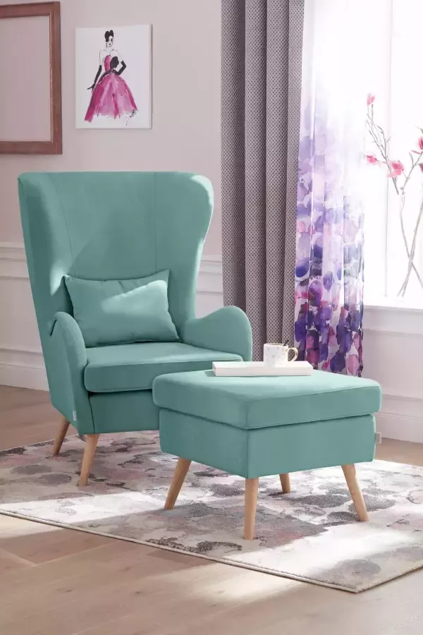 Home affaire Fauteuil Salla ook in imitatiebont en fijn corduroy veel bekledingsopties oorfauteuil (set) - Foto 8