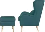 Guido Maria Kretschmer Home&Living Fauteuil Sallito incl. hocker de kleinere versie van "salla" in 6 stofkwaliteiten fauteuil bxdxh: 76x85x109 cm bekleding ook in luxe-microvezel in imitatiebont-look - Thumbnail 4
