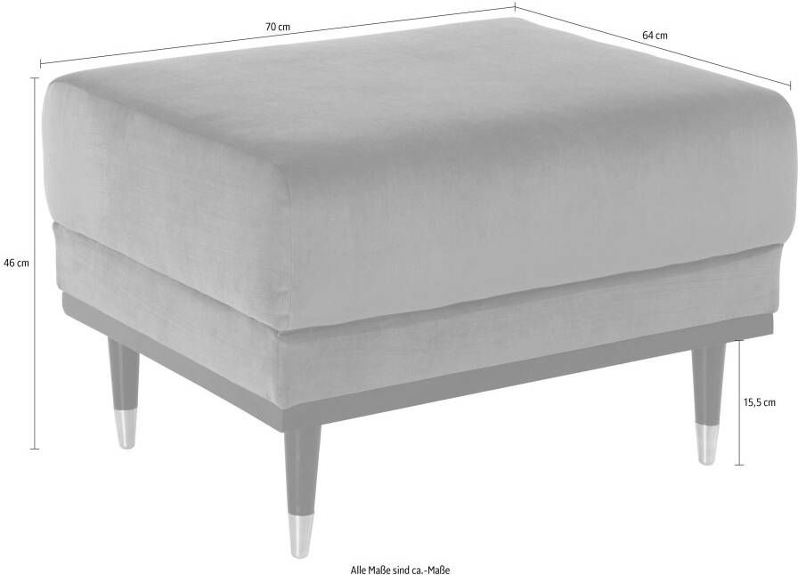 Home affaire Hocker Chamby met houten frame onderaan - Foto 2