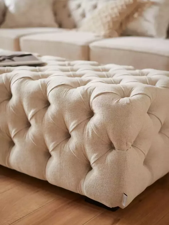 Home affaire Hocker Kalina met klassieke chesterfield-capitonnage - Foto 3