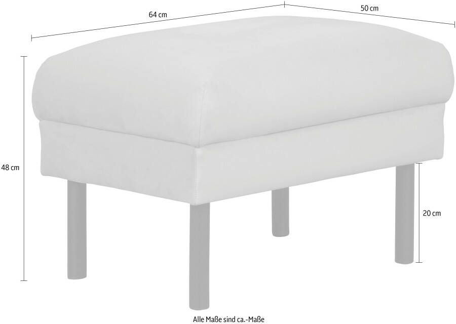 Home affaire Hocker Lillibeth poef zitzak afmetingen B D H: 64 50 48 cm passend bij de lillibeth-serie ook in ribfluweel en fluwelen look - Foto 4