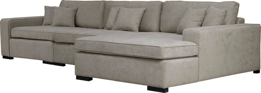 Home affaire Ottomane Skara L-vorm Loungebank met binnenveringsinterieur in vele overtrekkwaliteiten - Foto 2