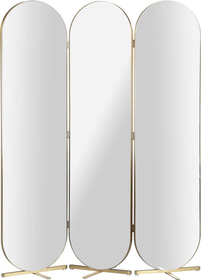 Guido Maria Kretschmer Home&Living Roomdivider ovale spiegeloppervlakken achterkant met fluwelen bekleding breedte 138 5 cm - Foto 1