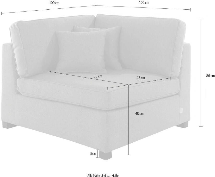 Home affaire Sofaelement Skara Module voor zelf samenstellen in vele stofkwaliteiten - Foto 3
