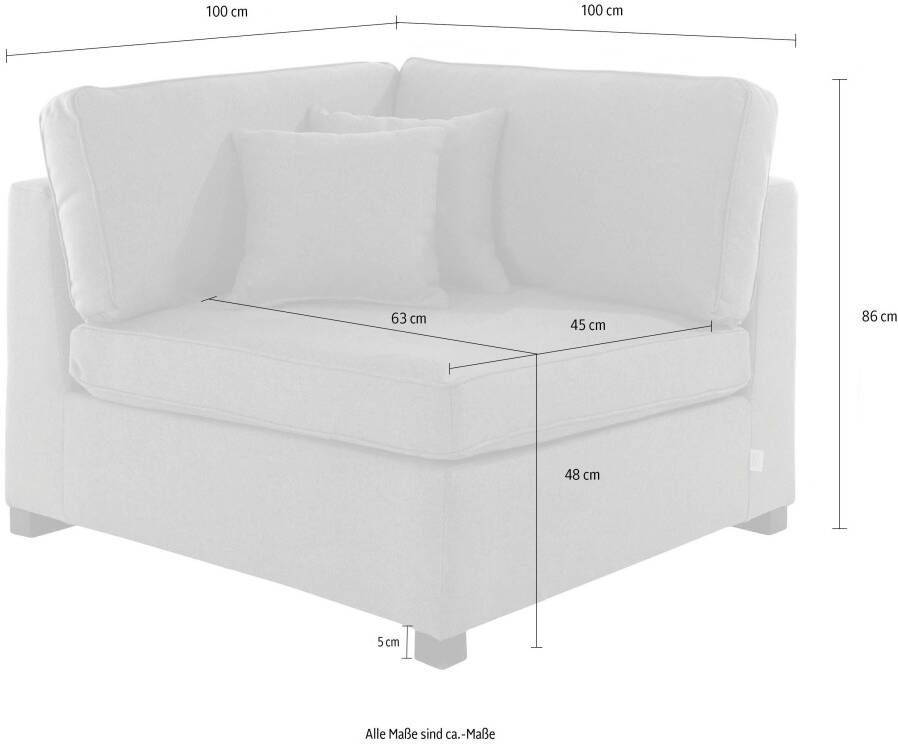 Home affaire Sofaelement Skara Module voor zelf samenstellen in vele stofkwaliteiten - Foto 2