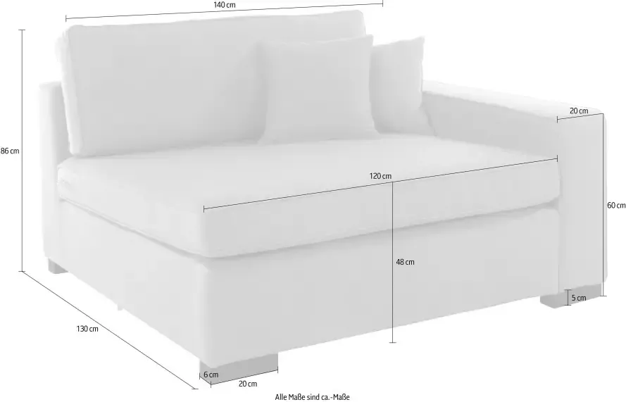 Home affaire Sofaelement Skara XXL Module XXL voor zelf samenstellen armleuning links rechts ter keuze - Foto 7