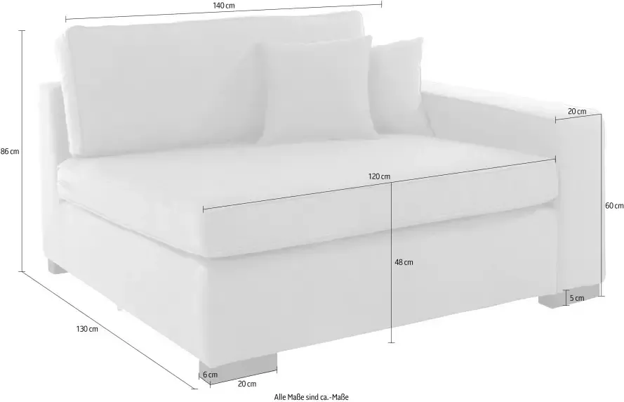 Home affaire Sofaelement Skara XXL Module XXL voor zelf samenstellen armleuning links rechts ter keuze - Foto 12