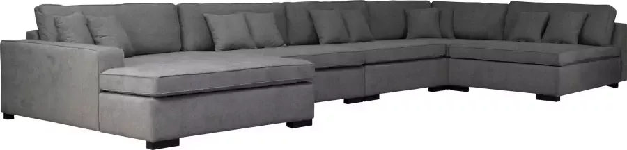 Home affaire Zithoek Skara XXL U-vorm Loungebank XXL met binnenveringsinterieur in vele overtrekkwaliteiten - Foto 3