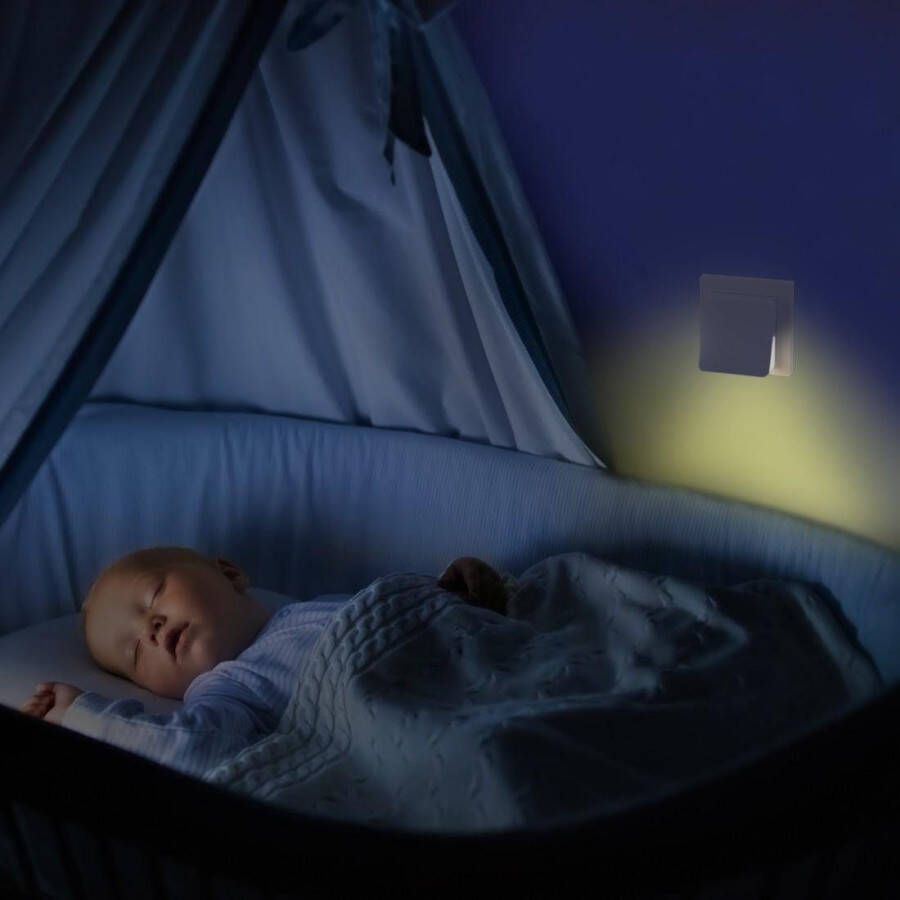 Hama Lednachtlampje Nachtlamp stopcontact met warm licht schemersensor IP 20 voor kinderen baby en volwassenen energiebesparend gebruik - Foto 5