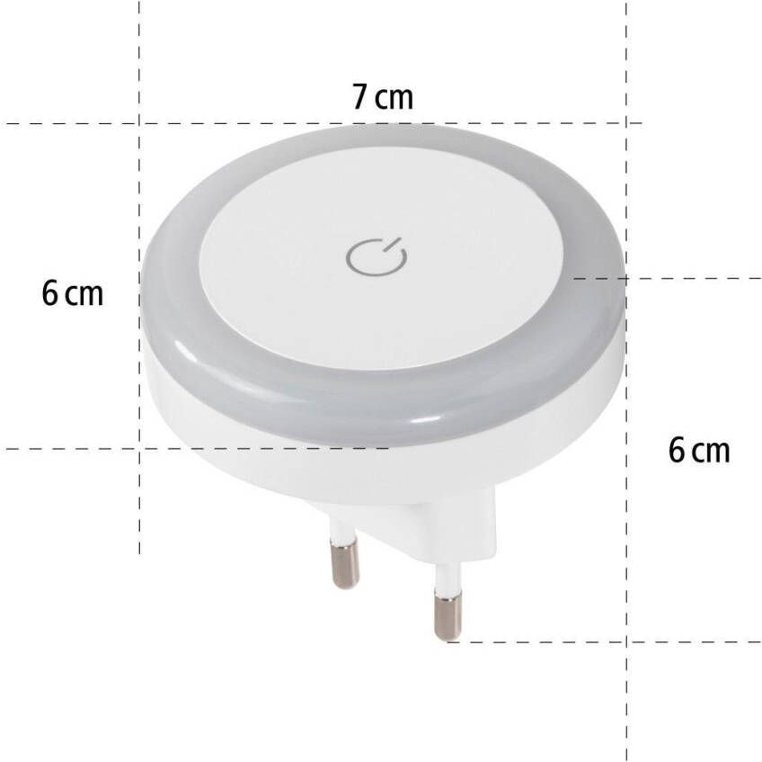 Hama Led-nachtlampje Nachtlamp stopcontact met touch sensor warm wit energiebesparend - Foto 8