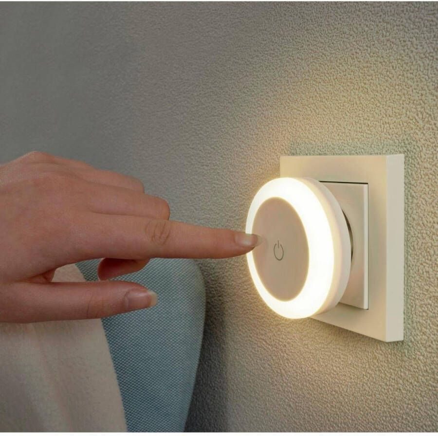 Hama Led-nachtlampje Nachtlamp stopcontact met touch sensor warm wit energiebesparend - Foto 6