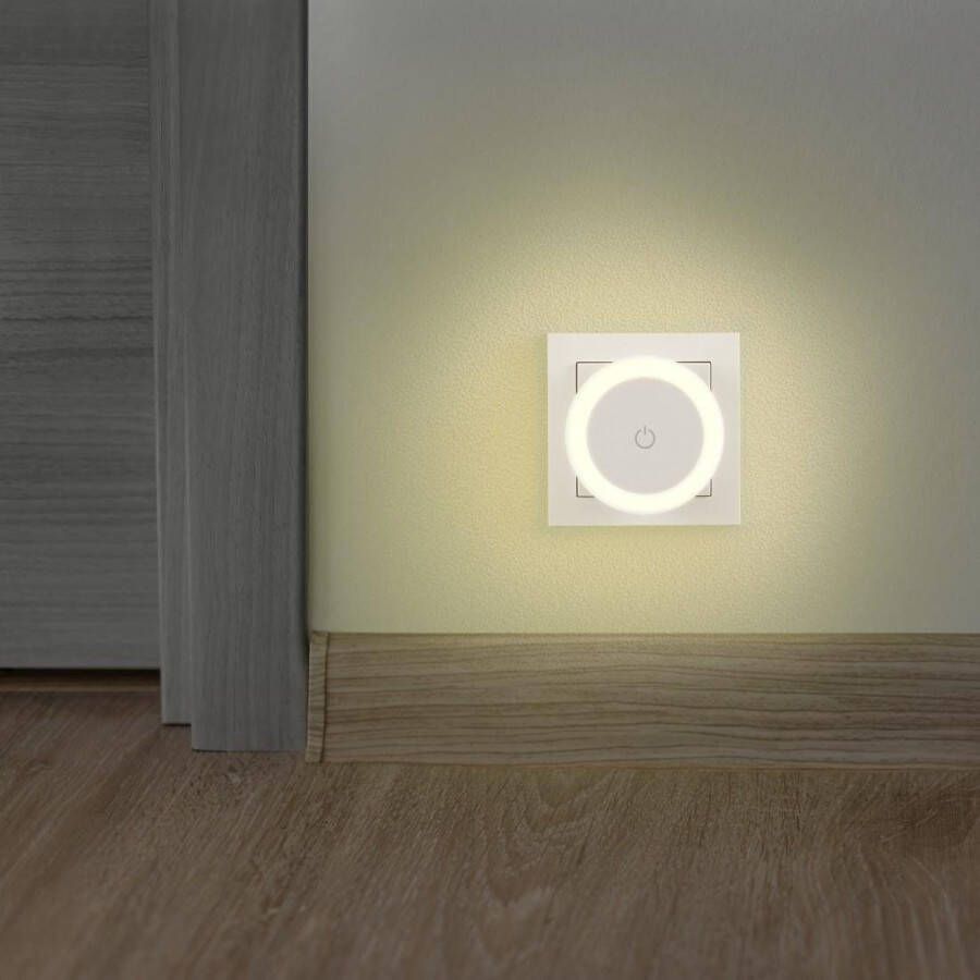Hama Led-nachtlampje Nachtlamp stopcontact met touch sensor warm wit energiebesparend