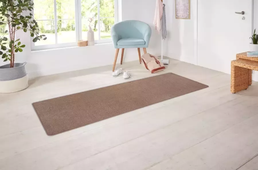 Hanse Home Exclusiv Loper Liberty Uni-gemêleerd duurzaam sterke kleuren rondom gekleurde afwerking - Foto 6