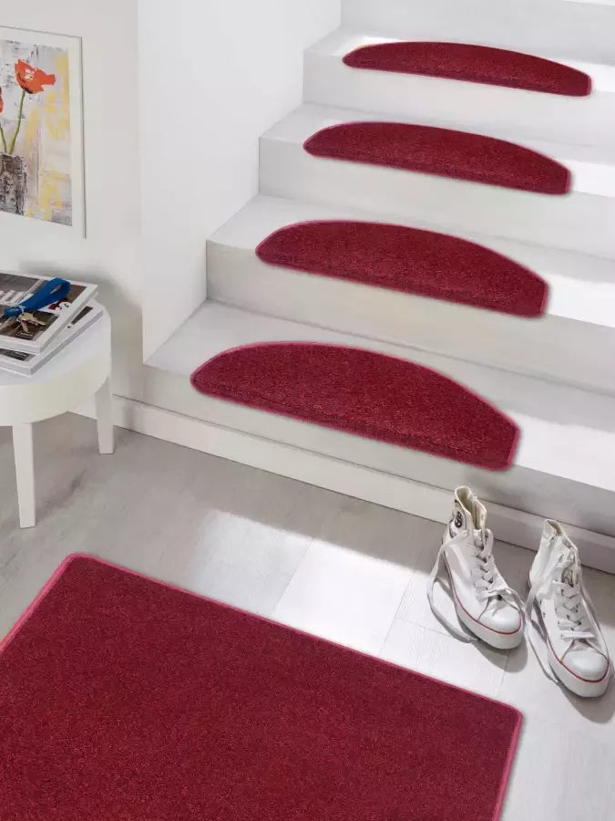 Hanse Home Exclusiv Tredemat Liberty Uni robuust volle kleuren mêlee trap afgehecht 15-delige set - Foto 3