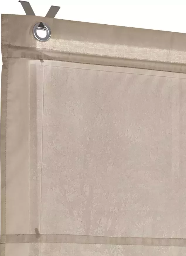 Kutti Vouwgordijn Kessy Bessy halftransparant katoen polyester op te hangen met haken (1 stuk) - Foto 3