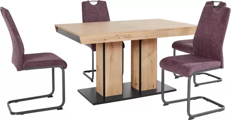 HELA Eethoek Agnes uitschuifbare eettafel tafel uitschuifbaar 140 -220 cm (set 5-delig) - Foto 13