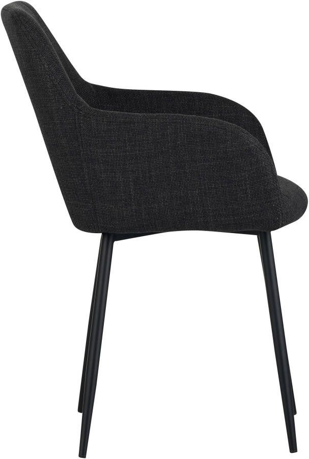 HELA Eetkamerstoel Hanna Schaalstoel armleuningstoel bekleding geweven stof (set 2 stuks) - Foto 9