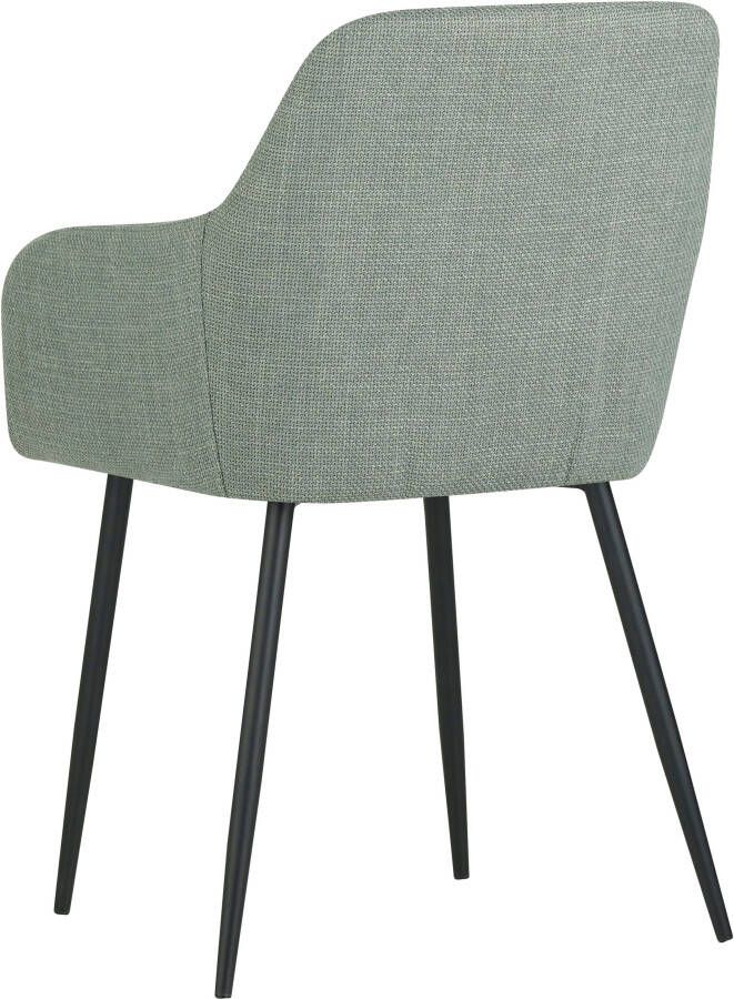 HELA Eetkamerstoel Hanna Schaalstoel armleuningstoel bekleding geweven stof (set 2 stuks) - Foto 3