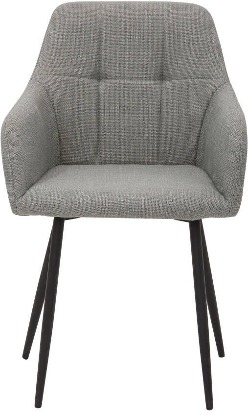 HELA Eetkamerstoel Hanna Schaalstoel armleuningstoel bekleding geweven stof (set 2 stuks) - Foto 12