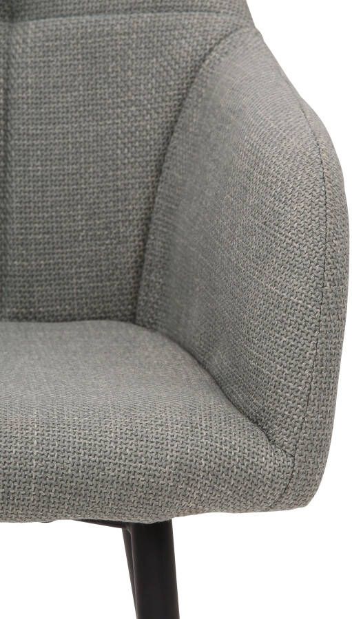 HELA Eetkamerstoel Hanna Schaalstoel armleuningstoel bekleding geweven stof (set 2 stuks) - Foto 11