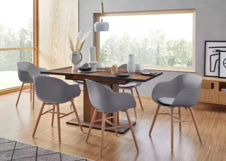 HELA Eettafel Ariana Bestseller tafel keukentafel uitschuiftafel door binnenin geplaatste inlegbladen uittrekbaar 120-160 cm - Foto 8