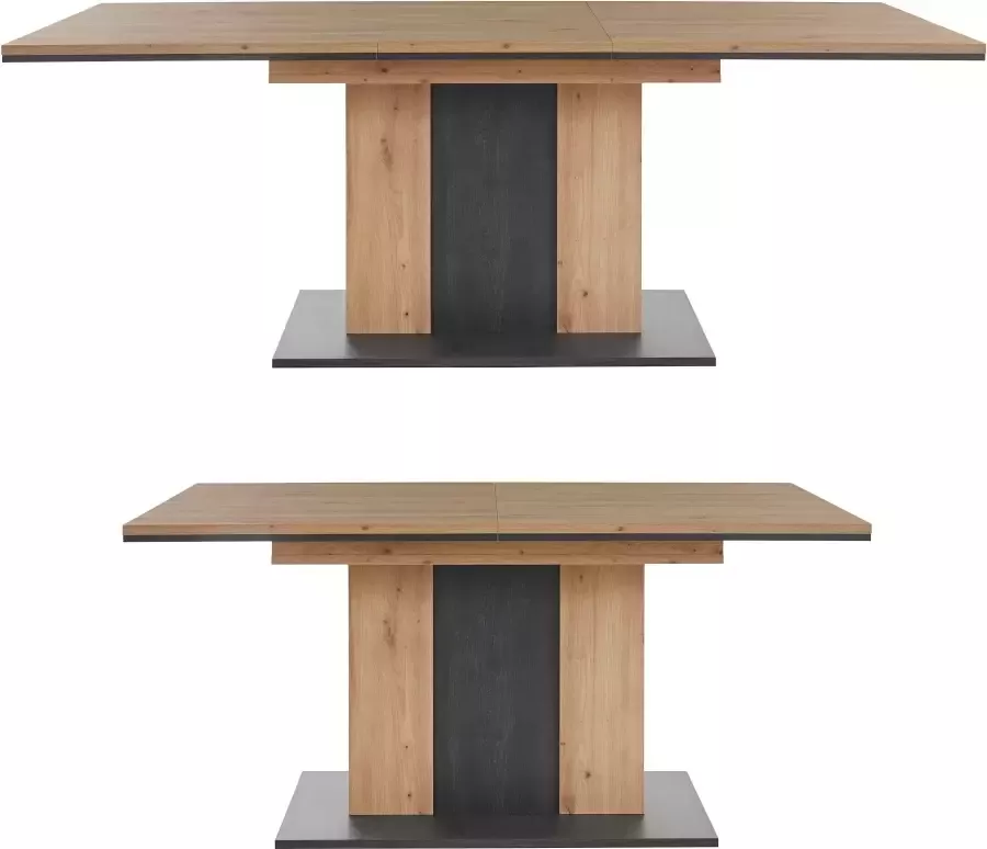 Hela EMOB Eettafel Atnalta 160 210x90 cm-artisan gebrand hout Kantoortafels Bruin Spaanplaat Kantoortafels Op voorraad - Foto 3