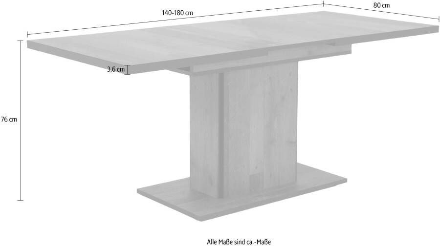 HELA Eettafel op zuil Andrea T uitschuifbaar 140-180 cm - Foto 4