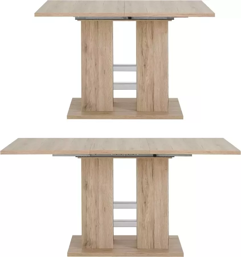 Hela EMOB Eettafel Effi 120 160x80 cm-lichte Sanremo eik Keukentafels Bruin Spaanplaat Keukentafels Op voorraad - Foto 3