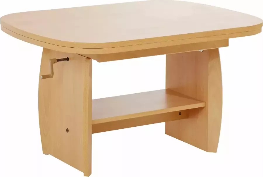Hela EMOB Salontafel Mihanne 90 142x68x52 62 cm-beuk Ovale salontafels Bruin Spaanplaat Ovale salontafels Op voorraad - Foto 6