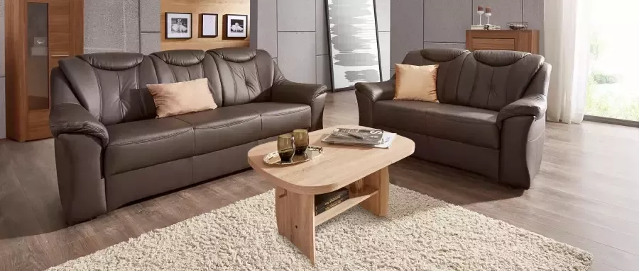 Hela EMOB Salontafel Mihanne 90 142x68x52 62 cm-beuk Ovale salontafels Bruin Spaanplaat Ovale salontafels Op voorraad - Foto 11