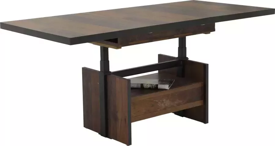 HELA Salontafel Noah uittrekbaar en in hoogte verstelbaar met lade vintage-look - Foto 14