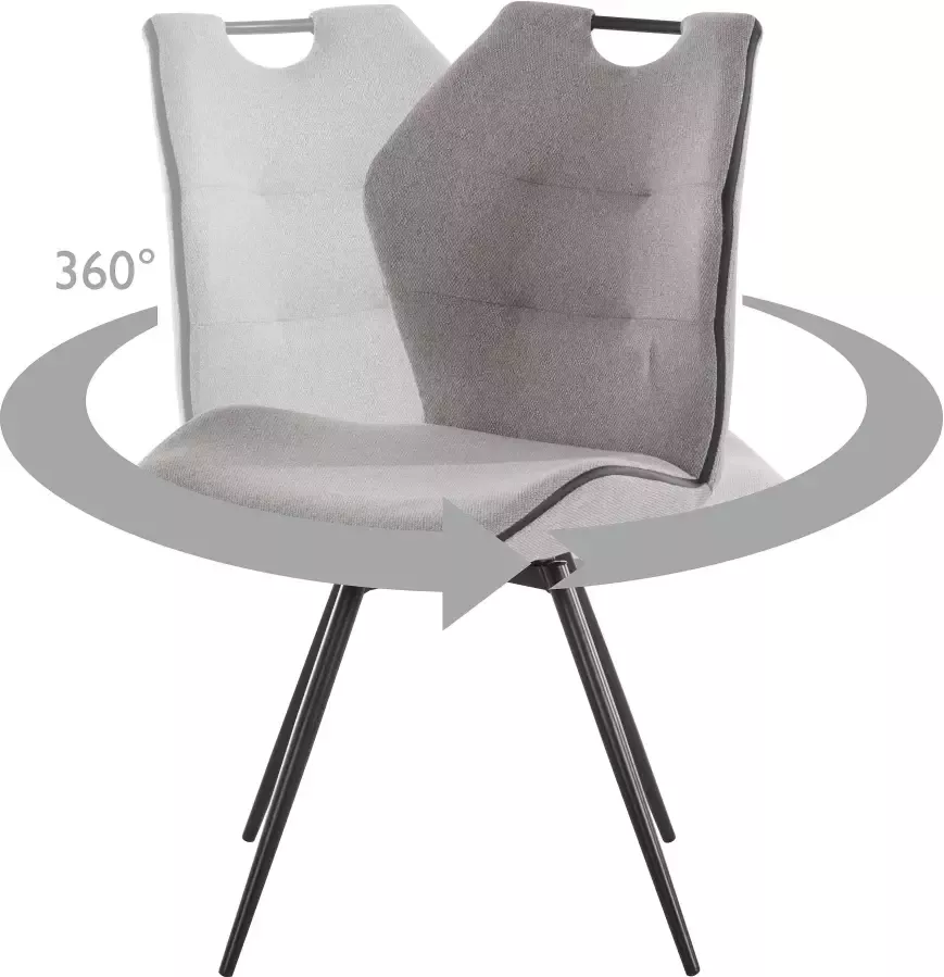 Home24 Gestoffeerde stoel Theres(set van 2 ) Red Living