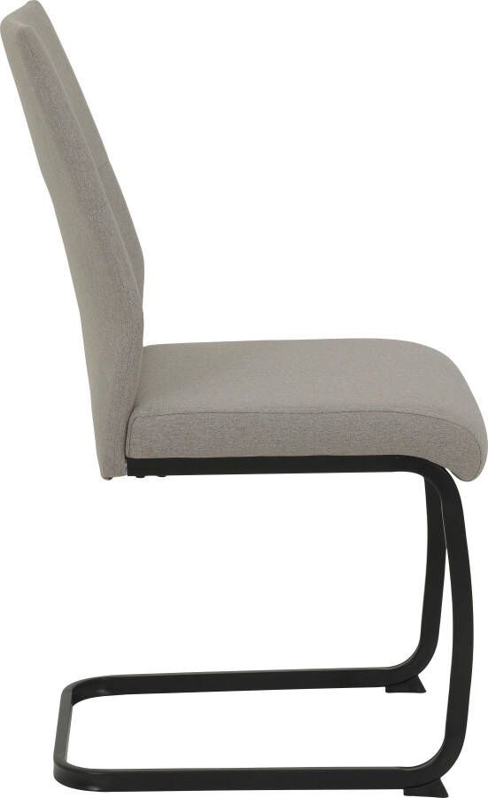HELA Vrijdragende stoel Ariana eetkamerstoel Gecertificeerde 'Waterfree' stof zeer robuust 140 kg draagvermogen (set) - Foto 3